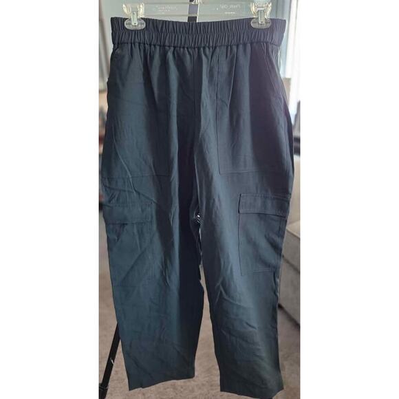 A New Day Dark Green Cargo Pants Women’s Elastic Waist Utility Trousers Size M - Picture 5 of 6